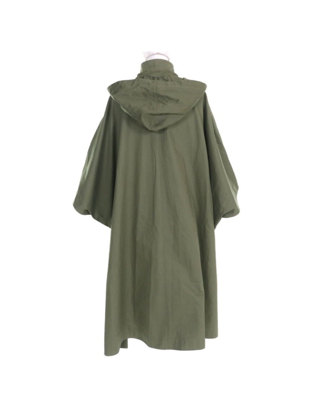 Dior Cotton 100% Bee Embroidery Hooded Military Cape Coat Khaki XS - Picture 3 of 10